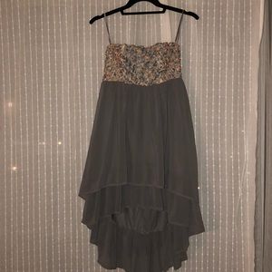 Strapless Hi-Lo Dress